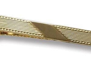 Rib Pattern with embossed wave trim edge. Diagonal polished center panel/ 2 1/2" (65mm) Polished Gold/ Import/ Boxed