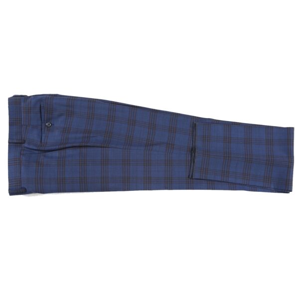 English Laundry Navy with Block Red Check Notch Wool Suit