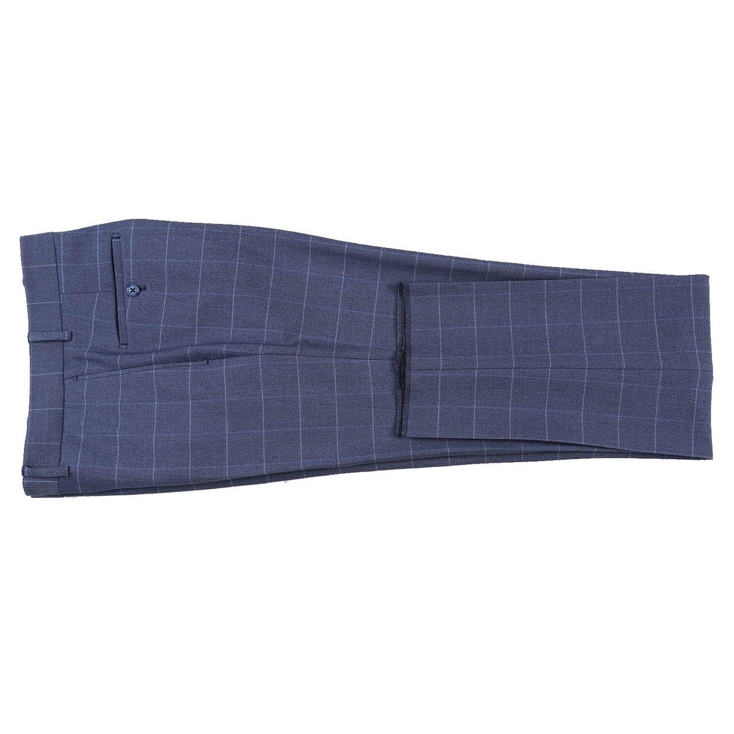 English Laundry Pale Blue Window Pane Check Suit 10