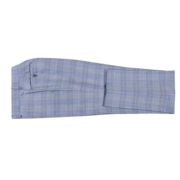 English Laundry Light Gray with Blue Check Wool Suit