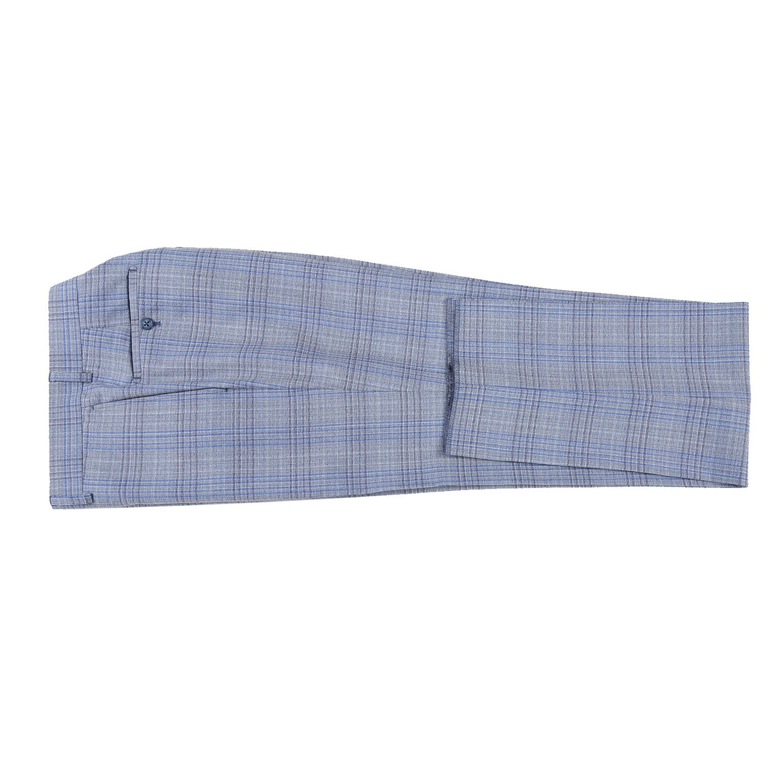 English Laundry Light Gray with Blue Check Wool Suit 10