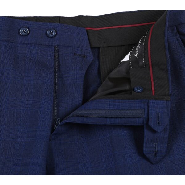 English Laundry Midnight Blue Check Wool Suit