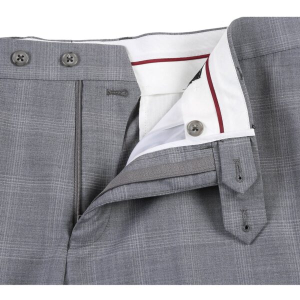 English Laundry Light Gray Window Pane Check Wool Suit
