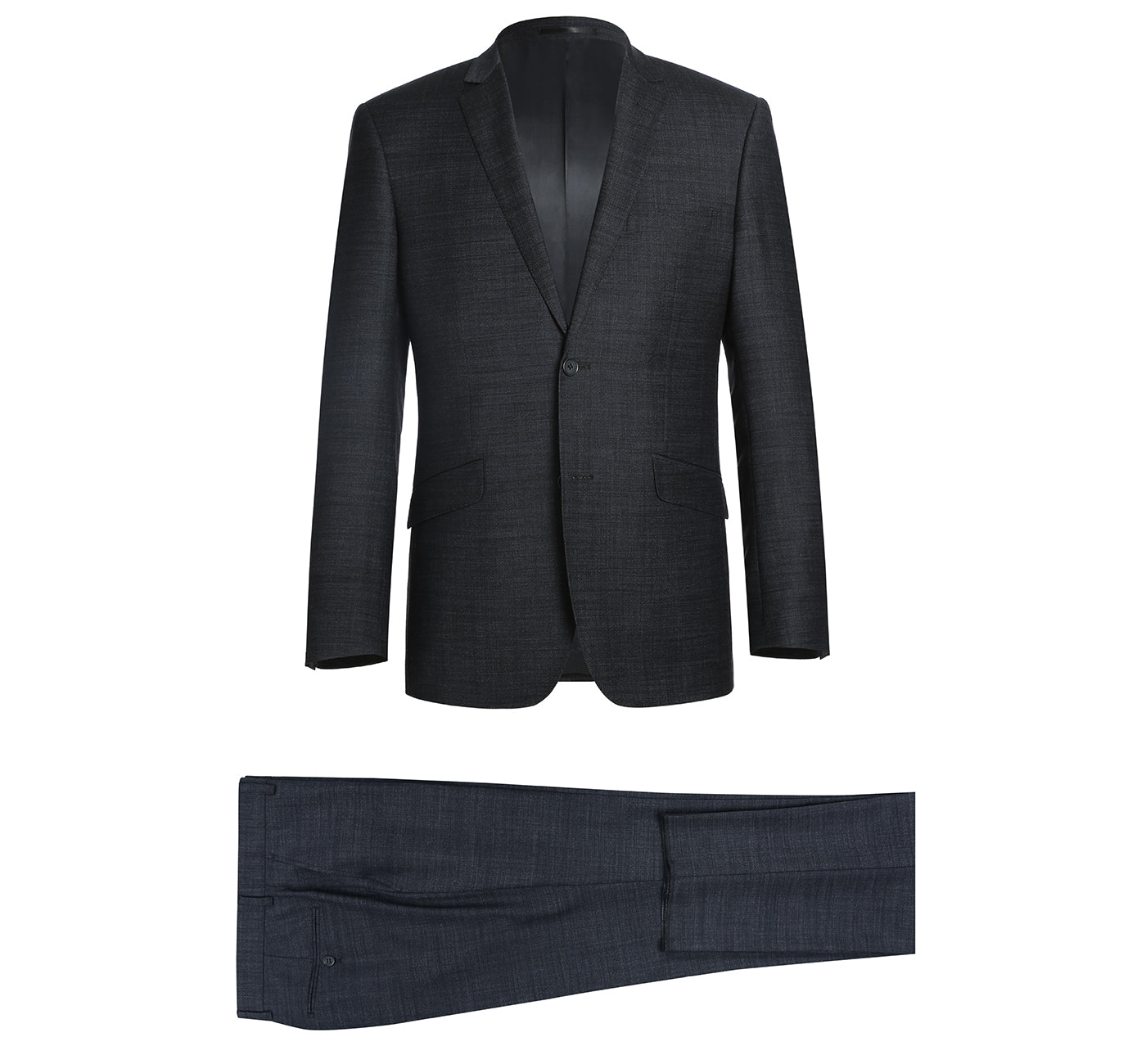 Men’s Two Piece Slim Fit Wool Blend Suit 1
