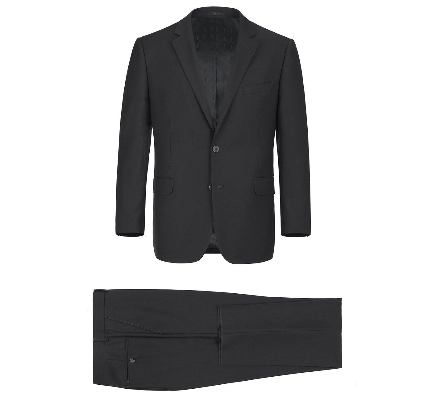 Men’s Black 2-Piece Single Breasted Notch Lapel Suit 1