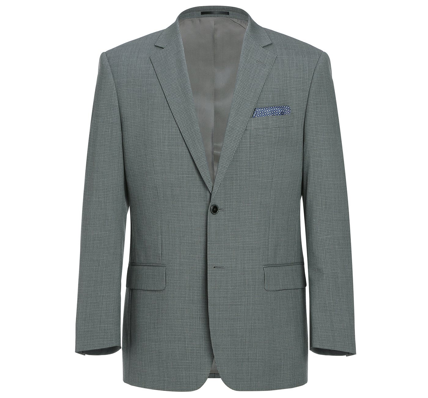 Men’s Classic Fit Sport Coat 100% Wool Premium Plaid Blazer 1