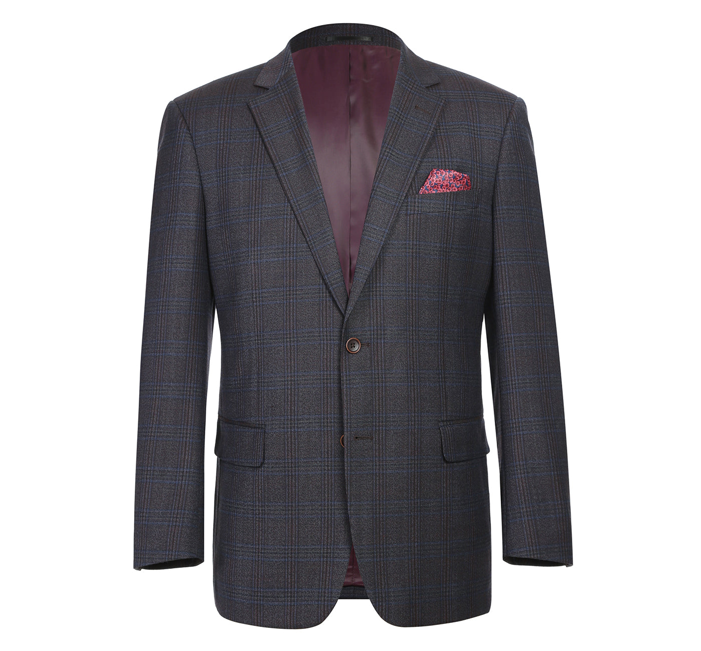 Men's Classic Fit Plaid Blazer Wool Blend Sport Coat Sport Coat Blazer