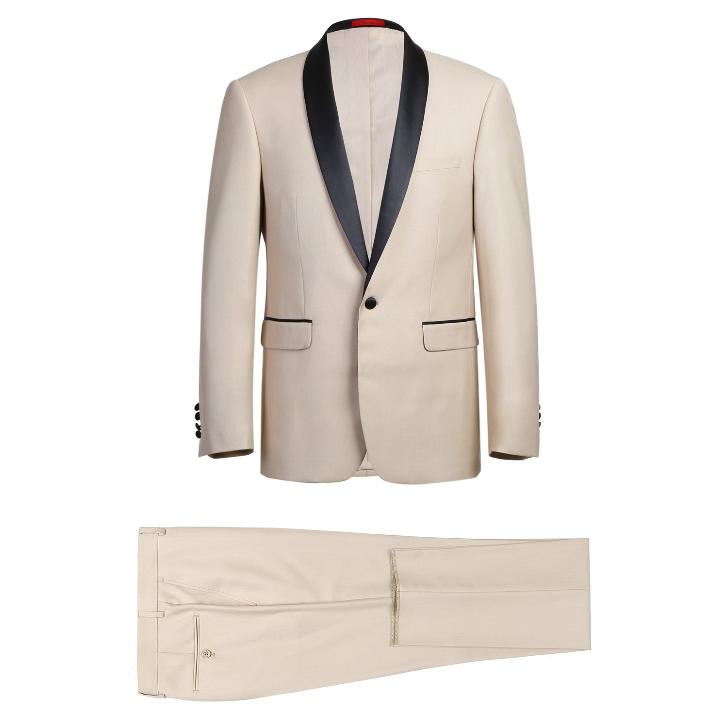 Men’s Slim Fit 2-Piece Shawl Lapel Tuxedo Suit 1