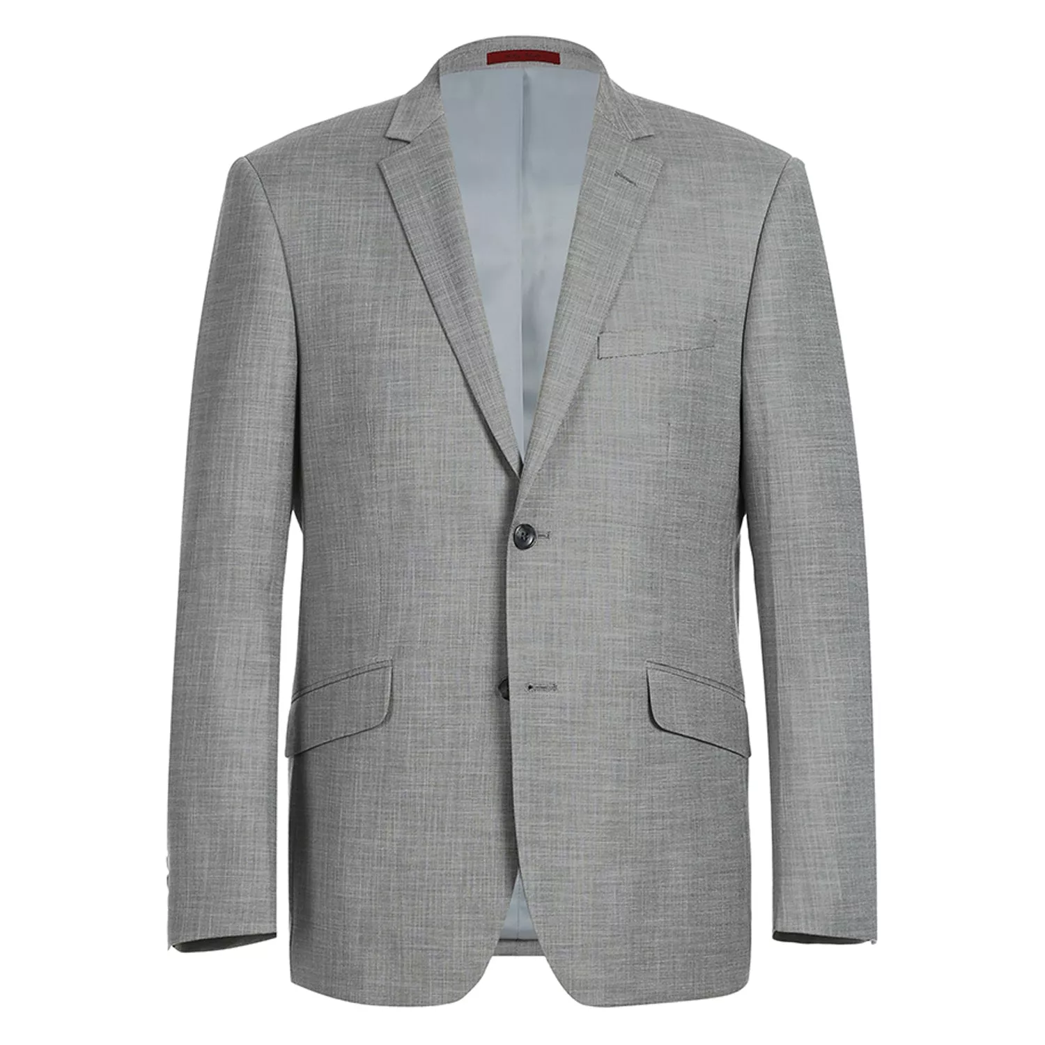 Men’s Slim Fit Notch Lapels Gray Solid Suits 1