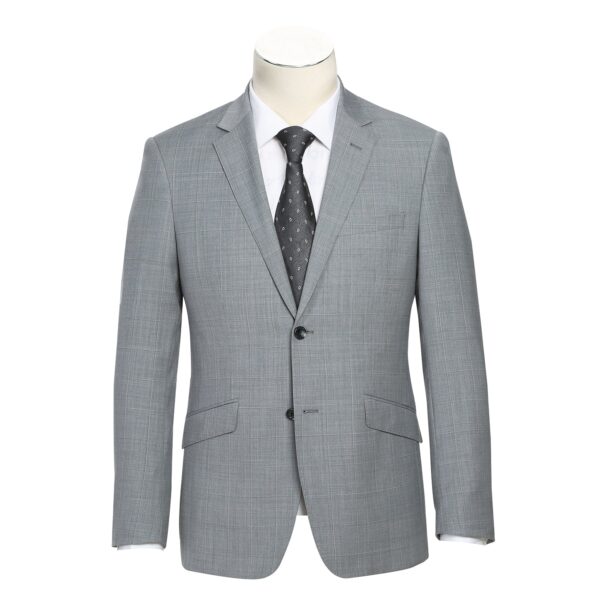 Men's Classic Fit Wool Blend Stretch Checked Blazer
