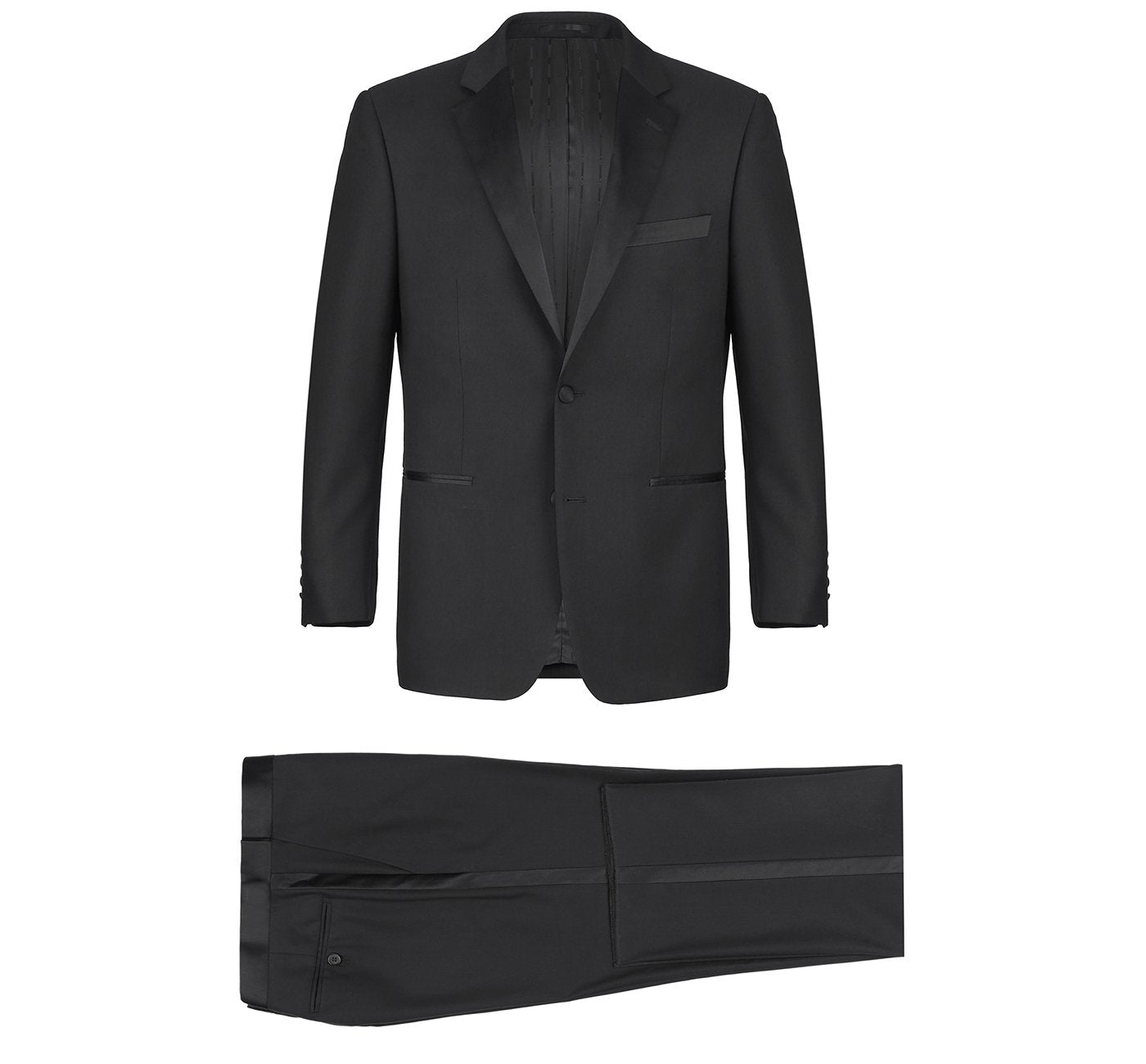 Men's Satin Notched Lapel 2-Piece Tuxedo Suit