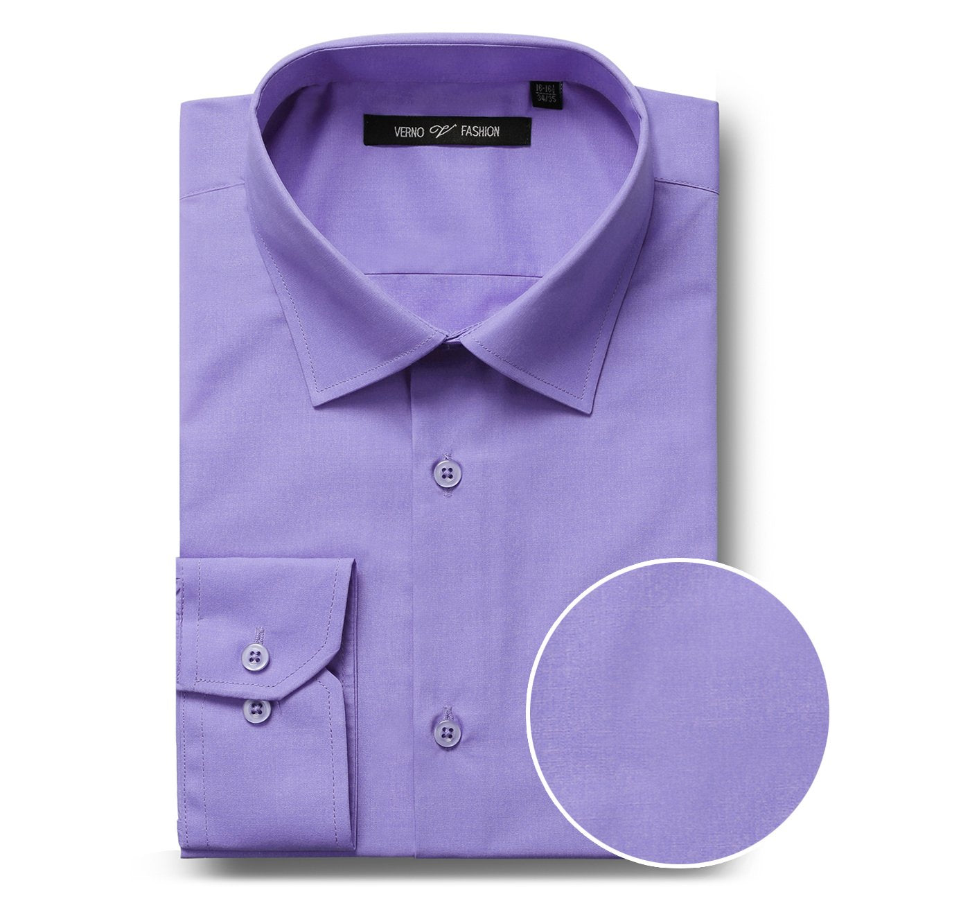 Men’s Classic/Regular Fit Long Sleeve Spread Collar Dress Shirt 1