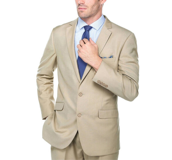 Men's 2-Piece Notch Lapel Solid Suit