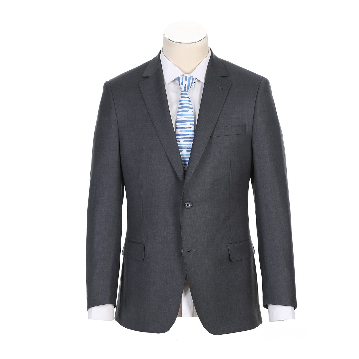 Rivelino Men's Gray Half-Canvas Suit