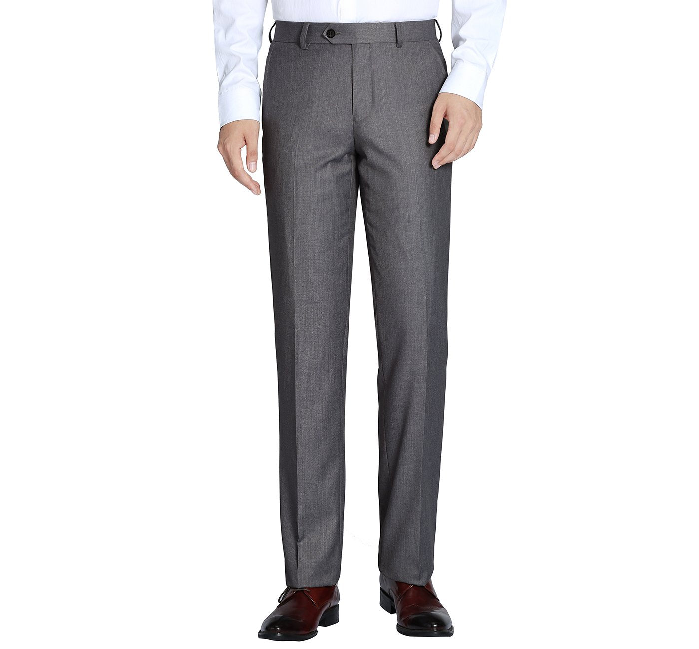 Men’s Regular Fit Flat Front Wool Suit Pant 2