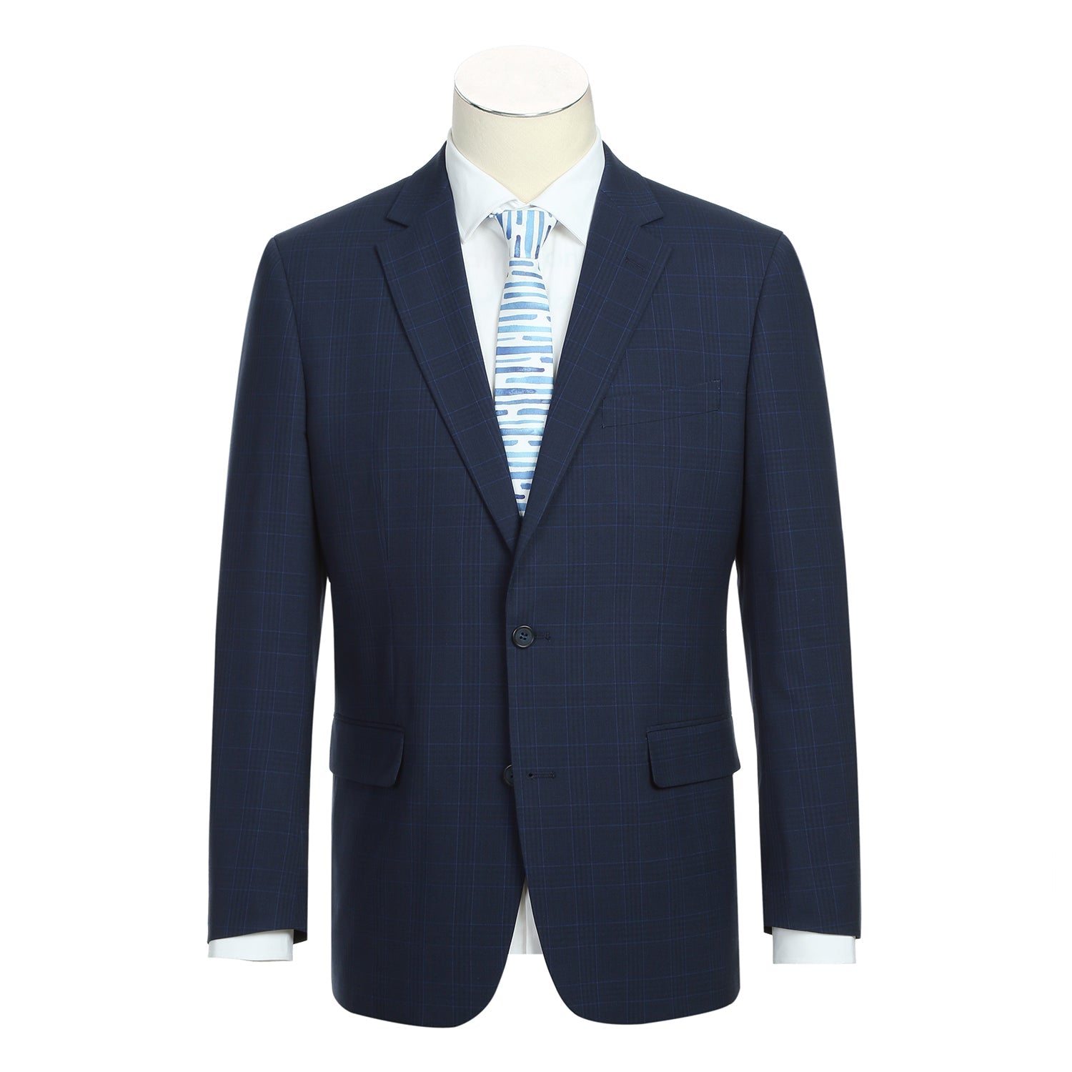 Men's Classic Fit Checked Suits Sport Coat Blazer