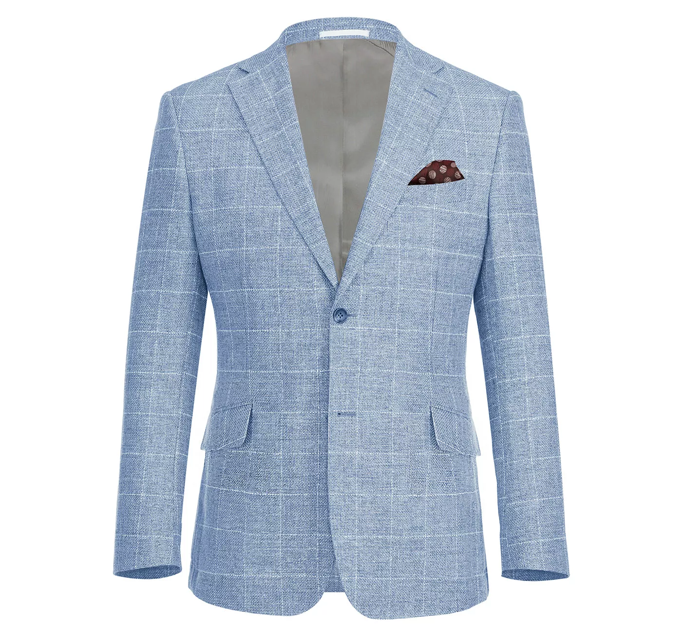 Men's Slim Fit Blazer Cotton and Linen-Blend Summer Sport Coat