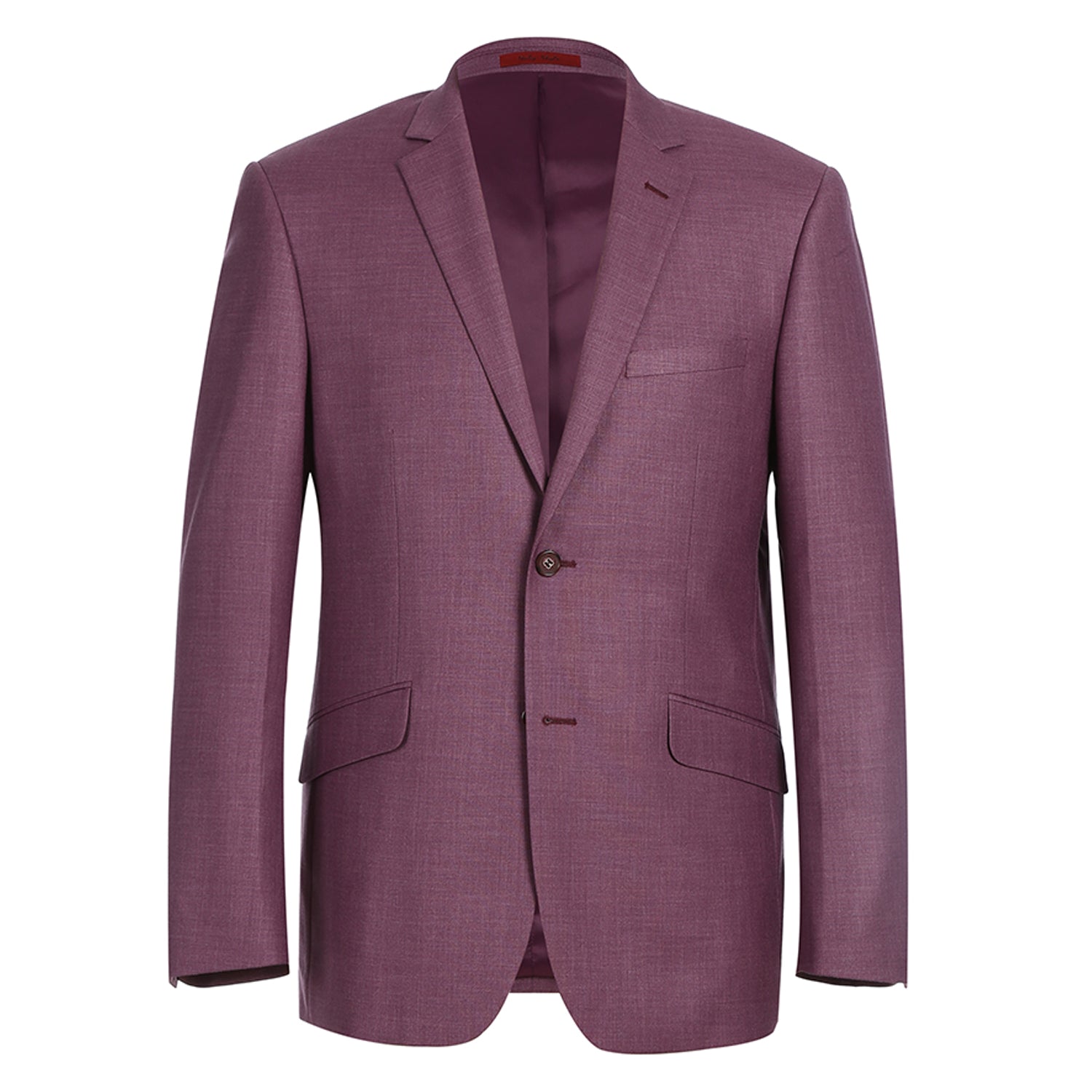 Men's Slim Fit Notch Lapels Berry Solid Suits