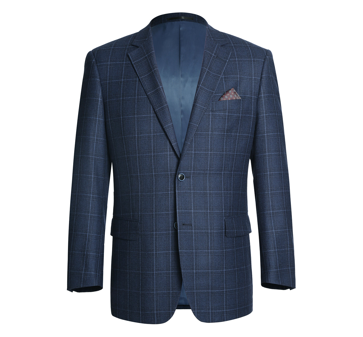 Men’s Classic Fit Plaid Blazer 100% Wool Sport Coat 1