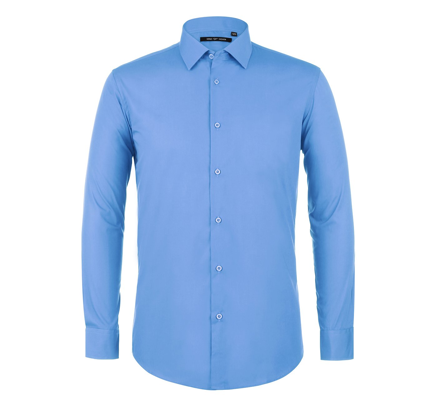 Men’s Classic/Regular Fit Long Sleeve Spread Collar Dress Shirt 2