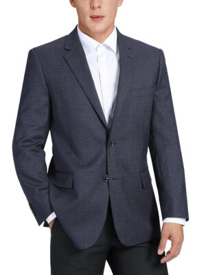Men's Classic Fit Plaid Blazer 100% Wool Sport Coat