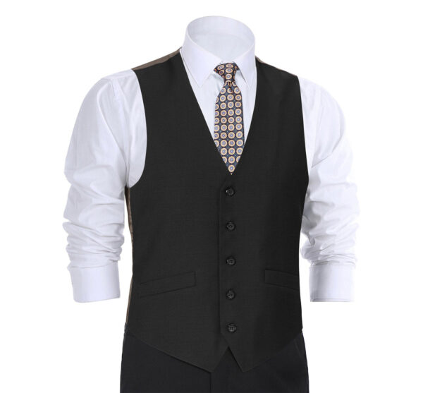 Men's Wool Suit Vest Regular Fit Dress Suit Waistcoat