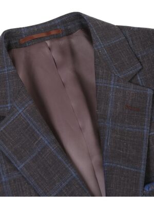 Men's Classic Fit Wool Blend Checked Blazer