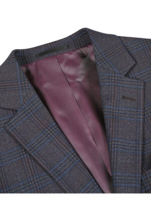 Men's Classic Fit Plaid Blazer Wool Blend Sport Coat