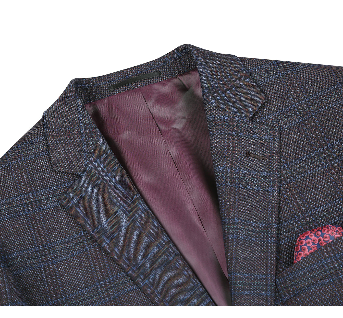Men’s Classic Fit Plaid Blazer Wool Blend Sport Coat 2