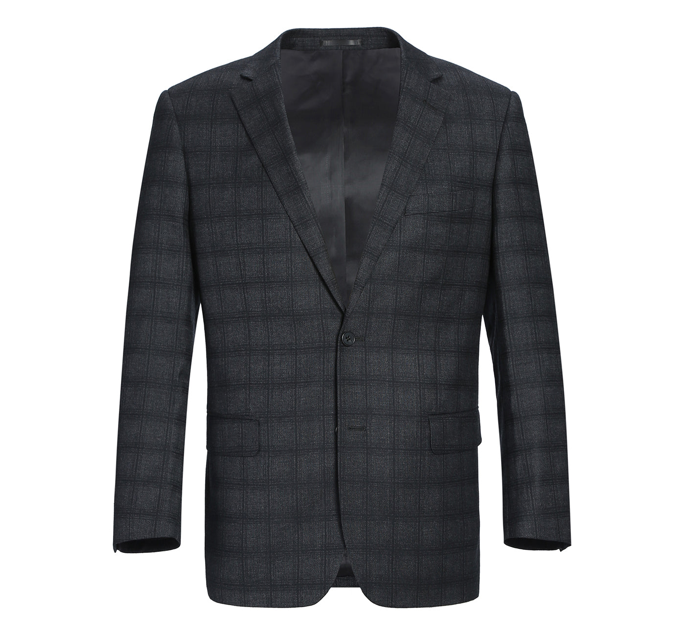 Men’s 2-Piece Classic Fit 100% Premium Wool Check Suit 2