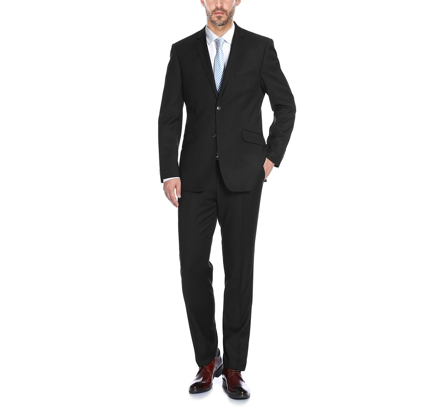 Men’s Slim Fit Solid Notch Lapel 2-Piece Suit 2