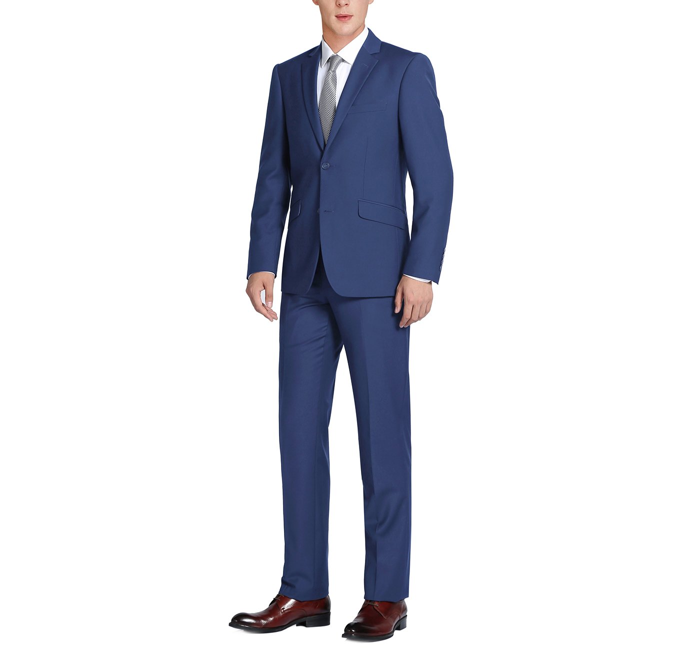 Men’s Royal Blue 2-Piece Single Breasted Notch Lapel Suit 4