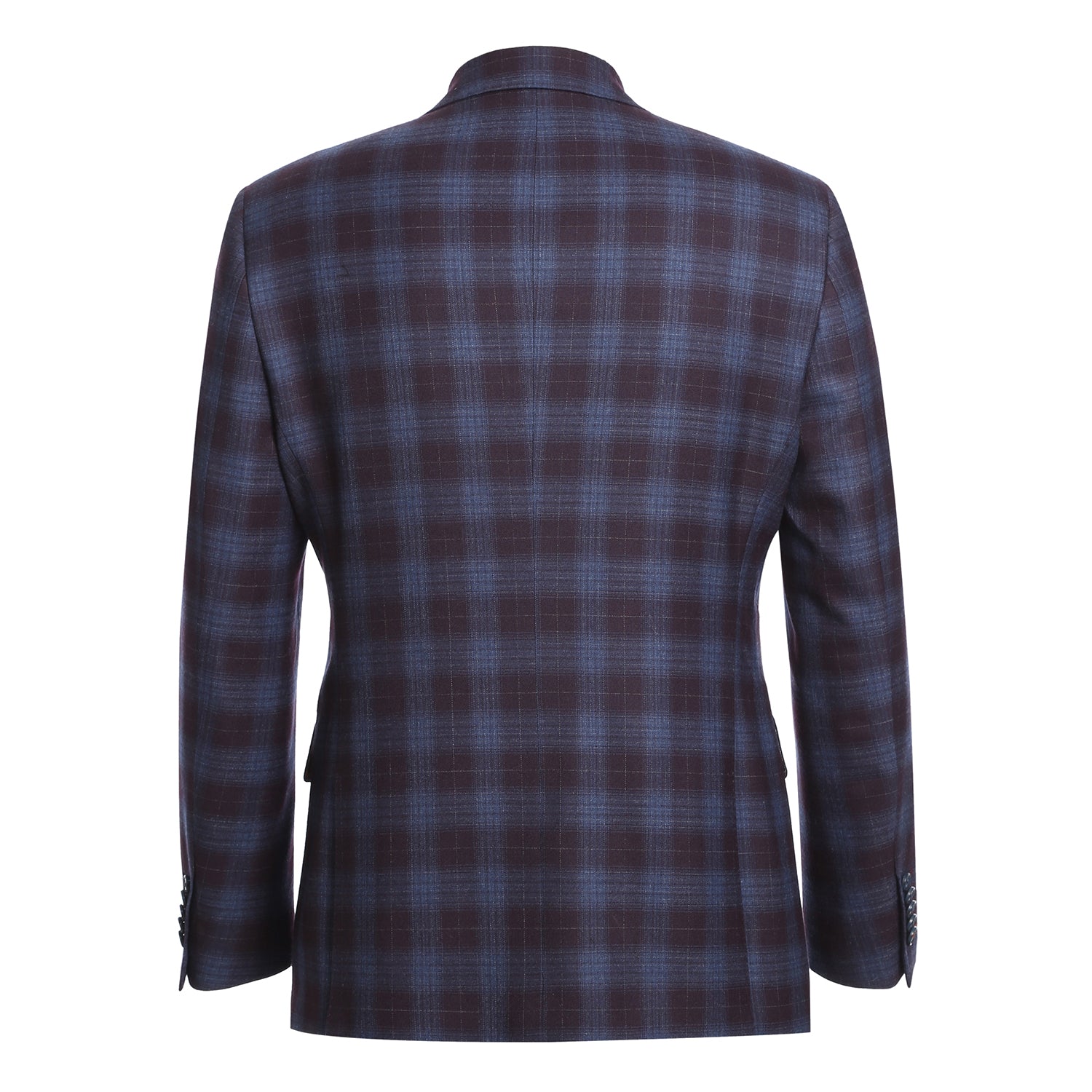 English Laundry Blue with Black Check Wool Suit 3