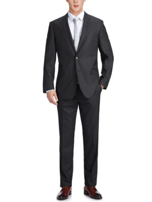 Men's 2-Button Notch Lapel Classic Fit Wool Suit