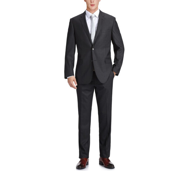 Men's 2-Button Notch Lapel Classic Fit Wool Suit