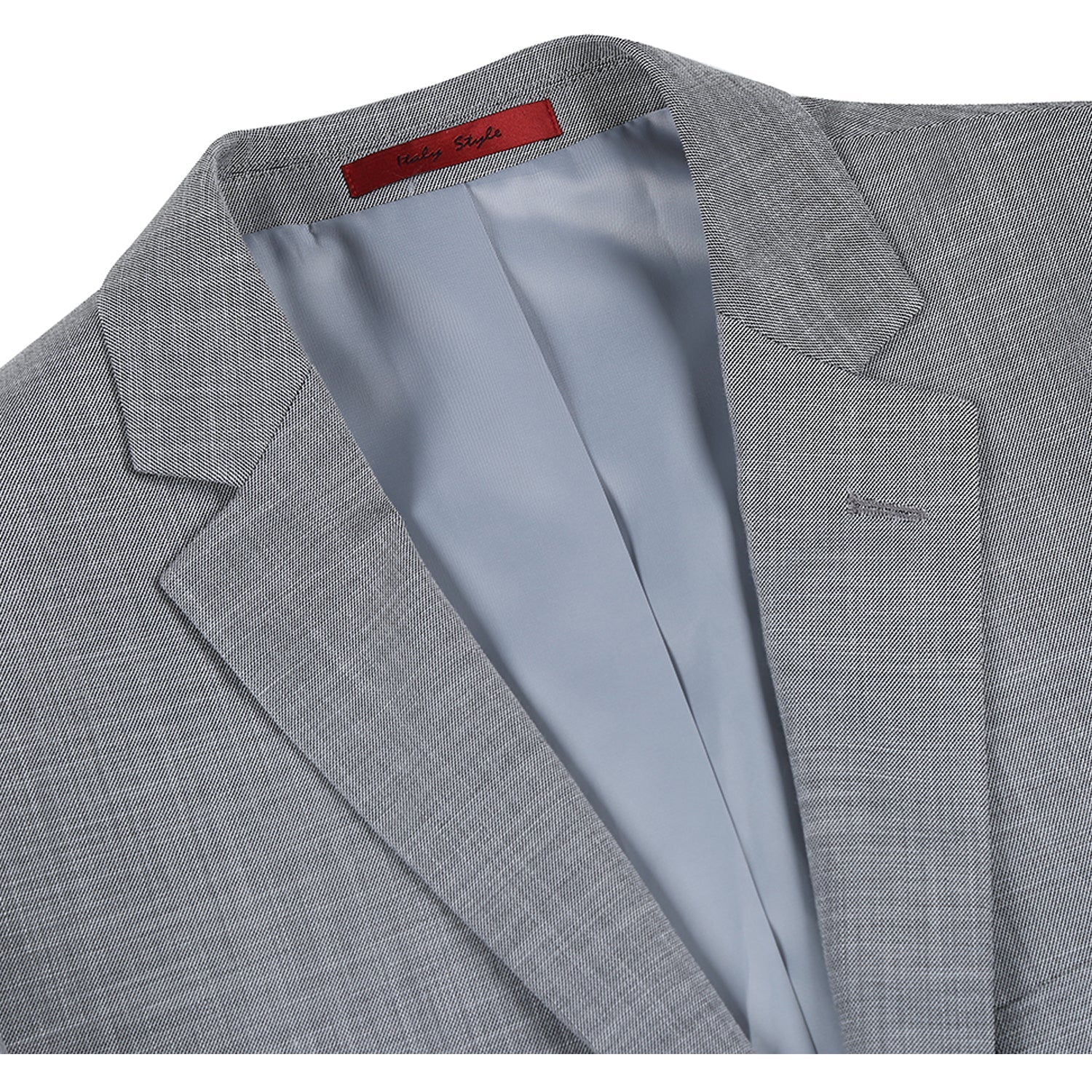 Men’s Slim Fit Notch Lapels Gray Solid Suits 3