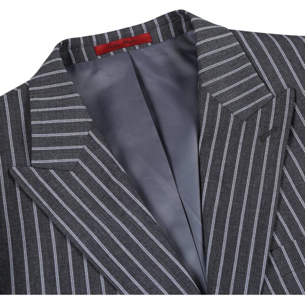 Men's Double-Breasted Peak Lapels Dark Gray Suits
