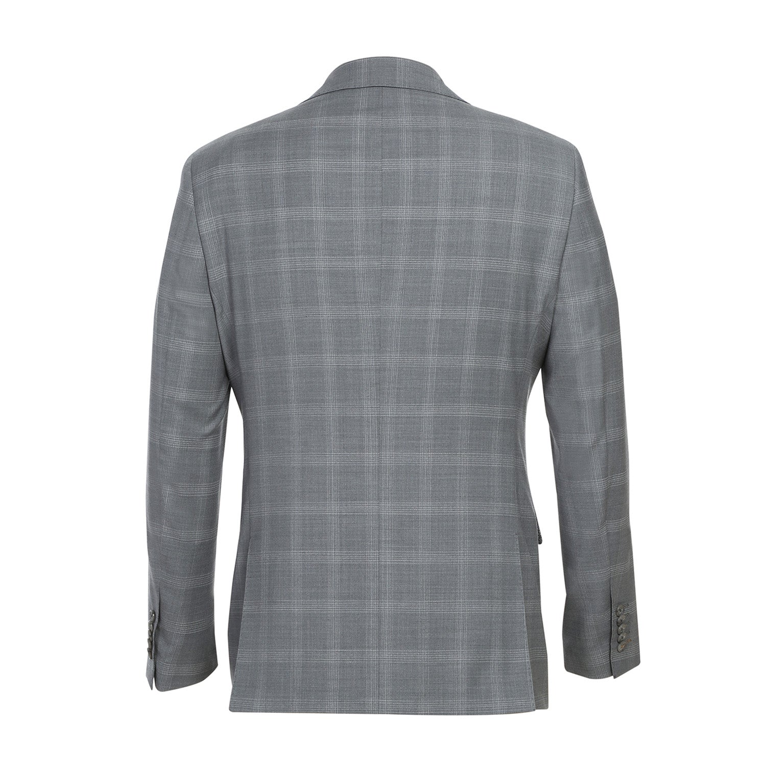 English Laundry Light Gray Window Pane Check Wool Suit 3