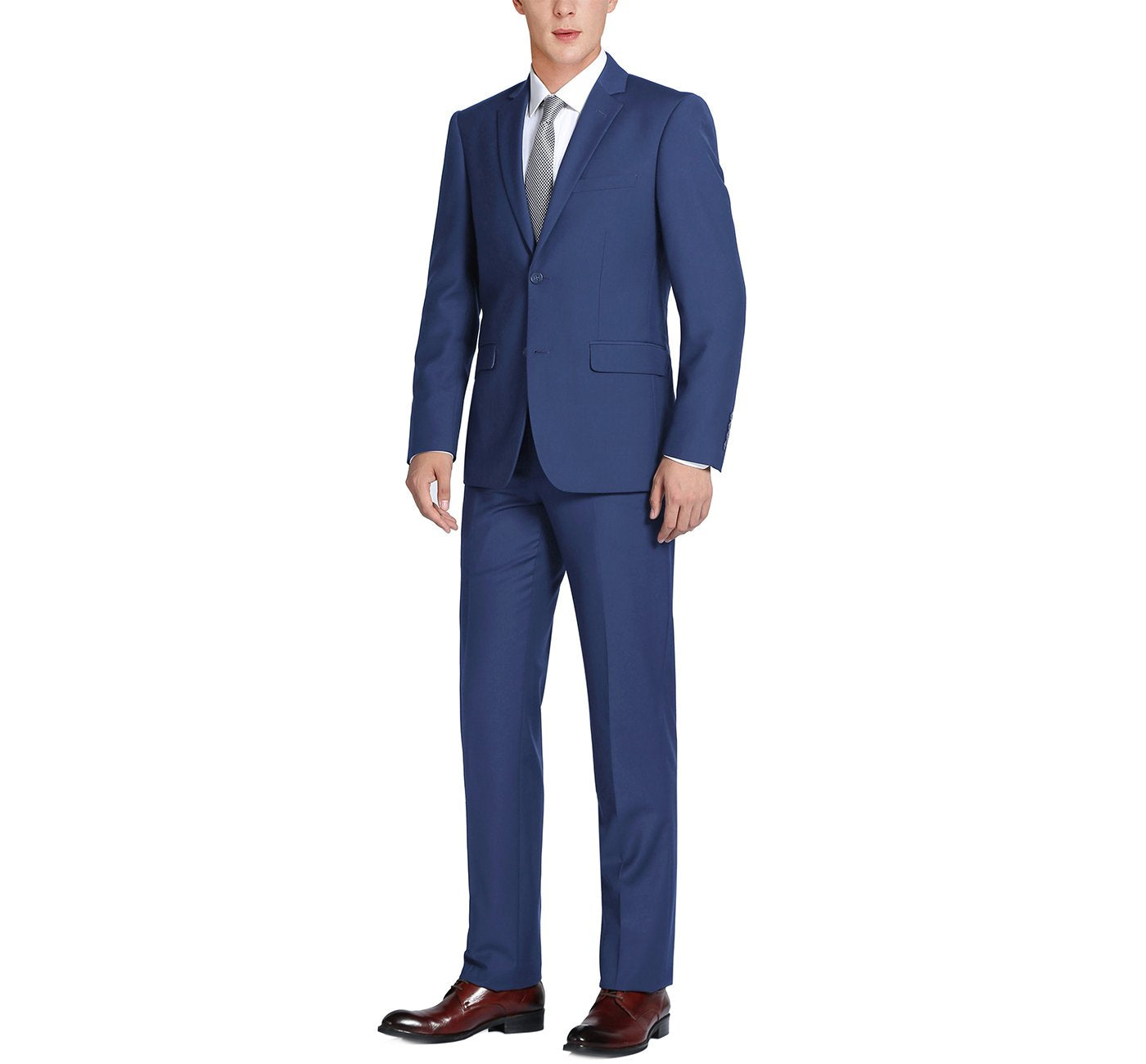 Men’s Royal Blue 2-Piece Single Breasted Notch Lapel Suit 2