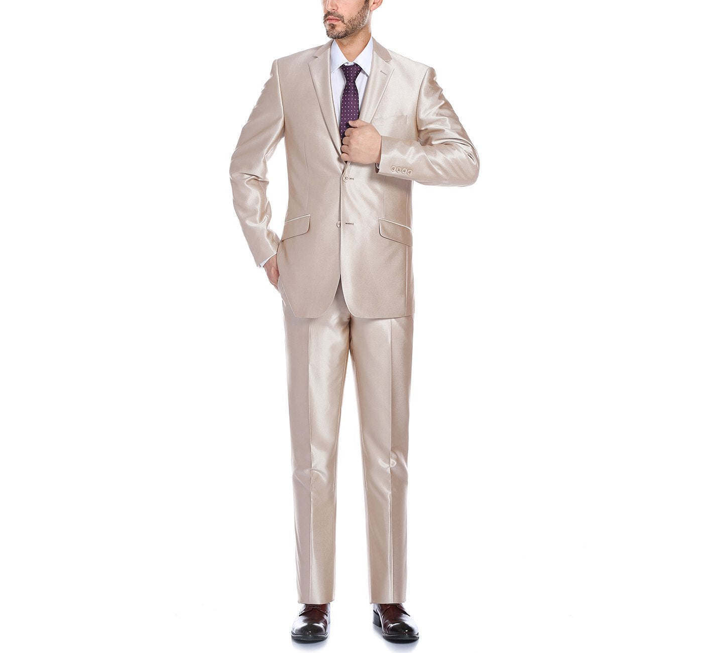 Men’s Sharkskin Italian Styled Two Piece Suit 4