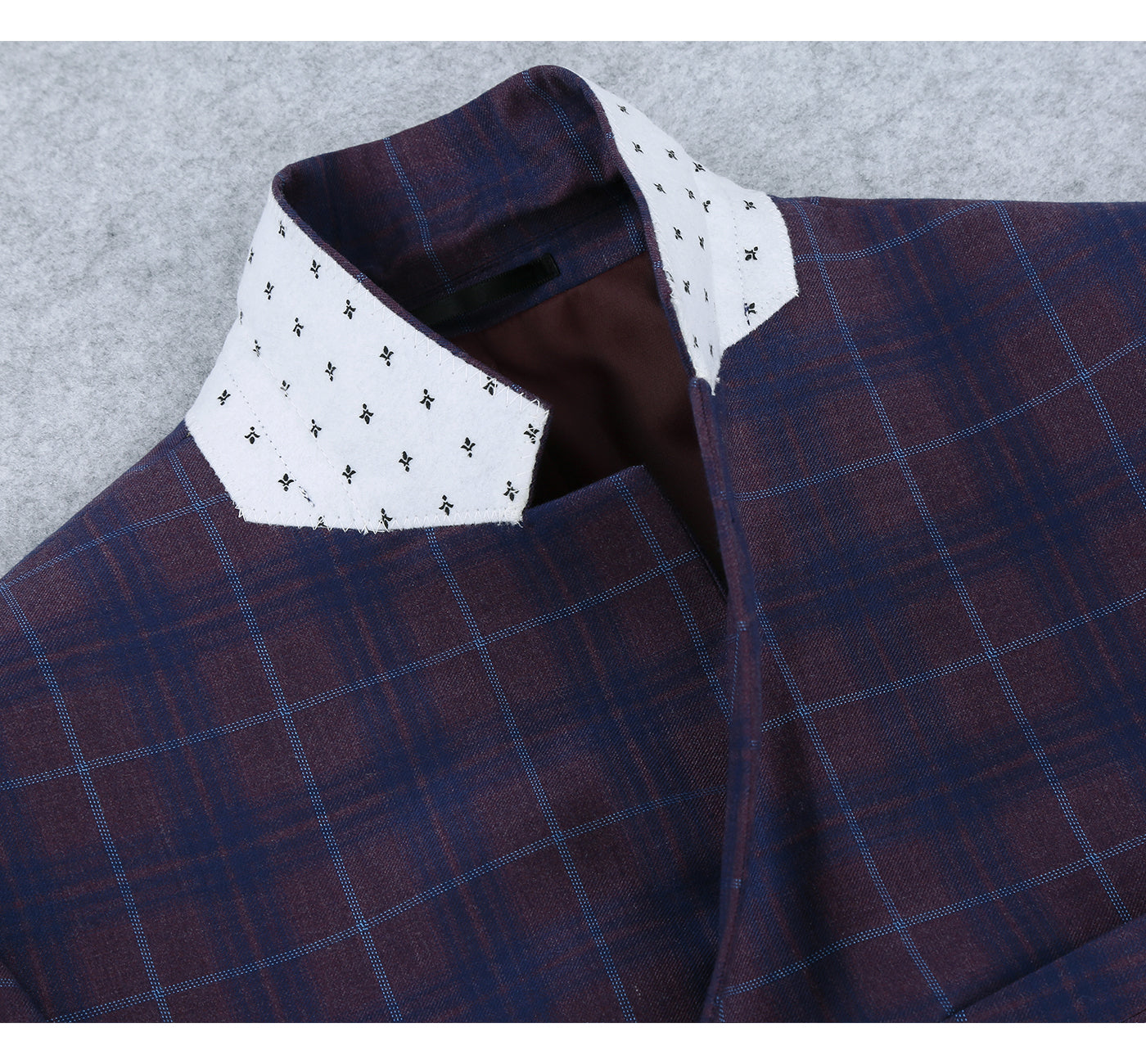 Men’s 2 Buttons Slim Fit Blazer Premium Plaid Sport Coat 3