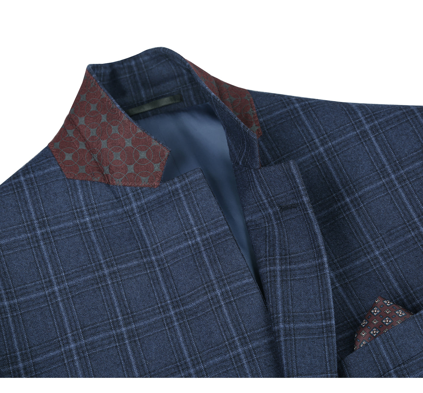 Men’s Classic Fit Plaid Blazer 100% Wool Sport Coat 3