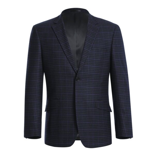 Men's Slim Fit Wool Stretch Checked Suits