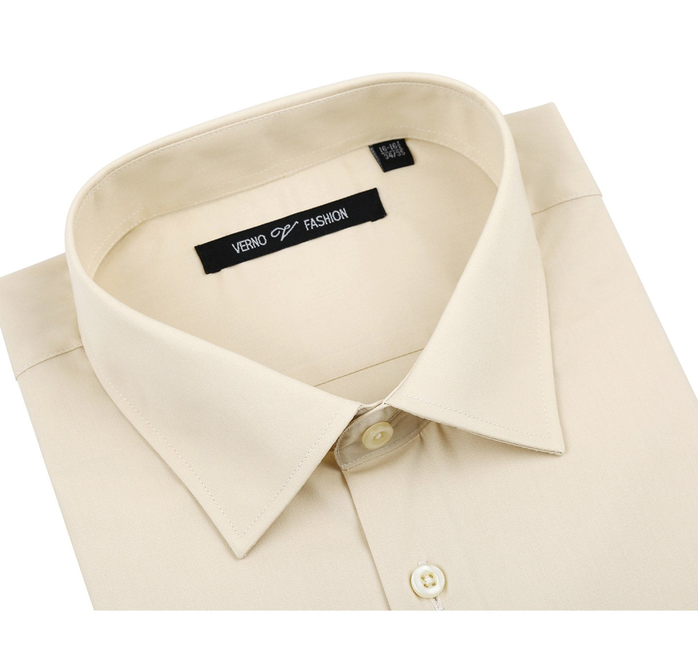 Men’s Classic/Regular Fit Long Sleeve Spread Collar Dress Shirt 3