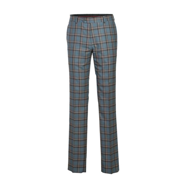 English Laundry Light Gray with Bronze Stereoscopic-Grid Wool Suit