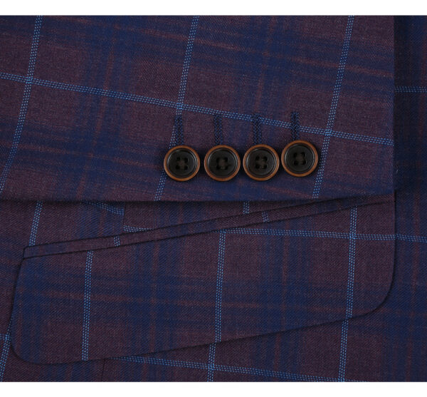 Men's 2 Buttons Slim Fit Blazer Premium Plaid Sport Coat
