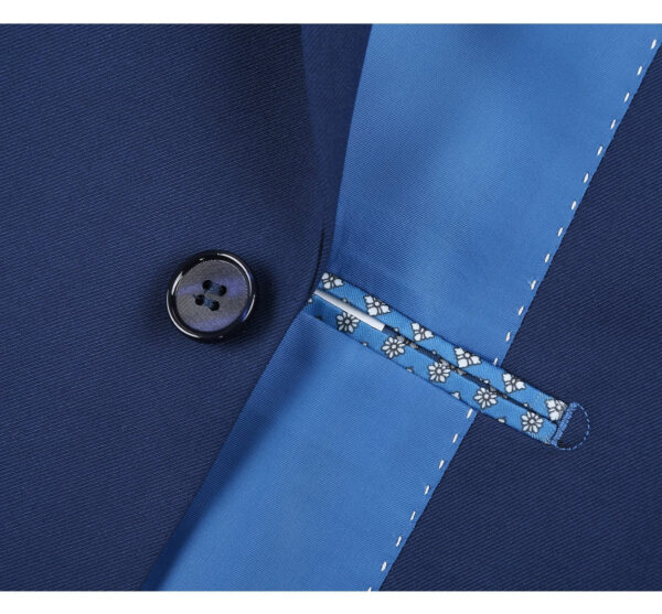 Men's Royal Blue 2-Piece Single Breasted Notch Lapel Suit