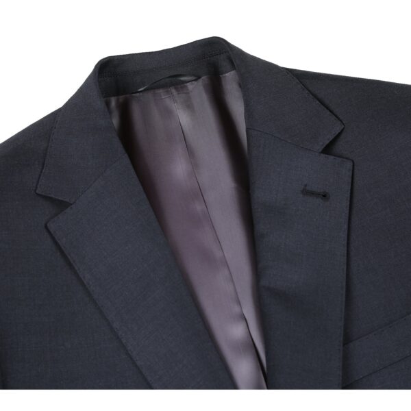 Rivelino Men's Charcoal Half-Canvas Suit