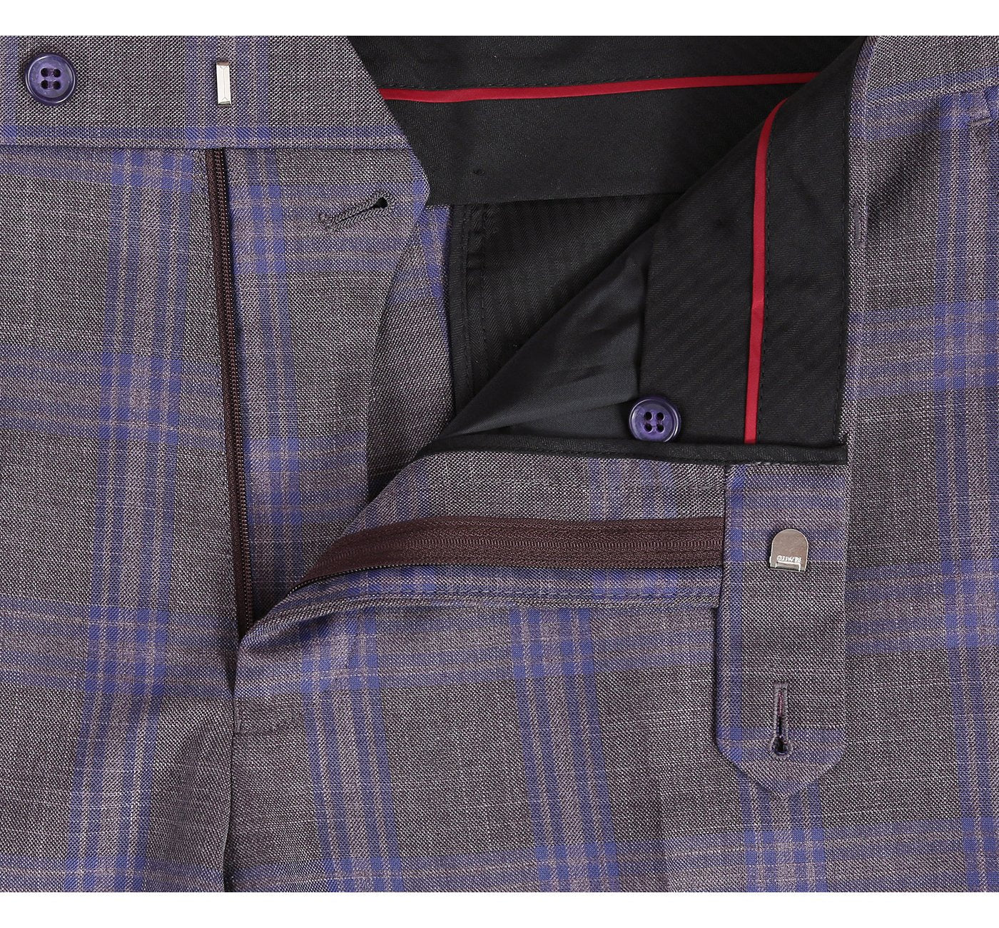 Men’s Two-Piece Classic Fit Windowpane Check Dress Suit 6