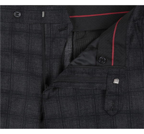 Men's 2-Piece Classic Fit 100% Premium Wool Check Suit